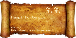Haupt Hortenzia névjegykártya